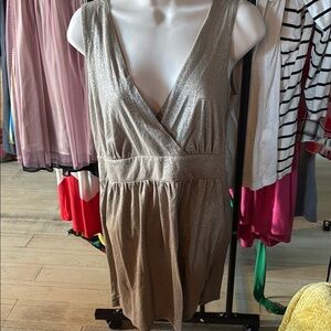 Shimmering Gold Sleeveless Top